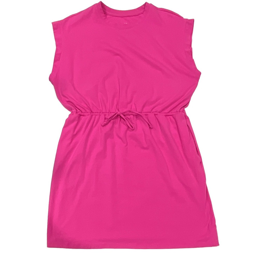 A New Day Womens Magenta Pink Sleeveless Drawstring Waist Knit Mini Dress XXL